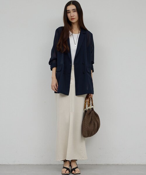 GALLARDAGALANTE（ガリャルダガランテ）の「【サイズ展開あり】メッシュジャケット（テーラードジャケット・レディース・ネイビー/グレー・1/FREE）」の18枚目の写真