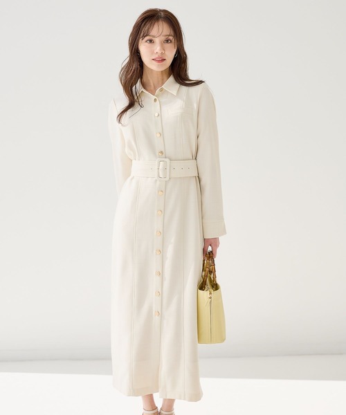 Andemiu(アンデミュウ)の「【WEB・ルミネ限定】キンボタンIラインワンピース657790(ワンピース・レディース・ライトブルー/ネイビー/オフホワイト・FREE)」の2枚目の写真