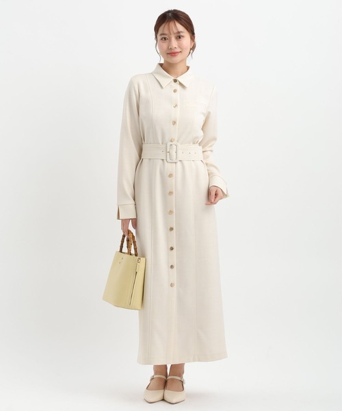 Andemiu(アンデミュウ)の「【WEB・ルミネ限定】キンボタンIラインワンピース657790(ワンピース・レディース・ライトブルー/ネイビー/オフホワイト・FREE)」の4枚目の写真