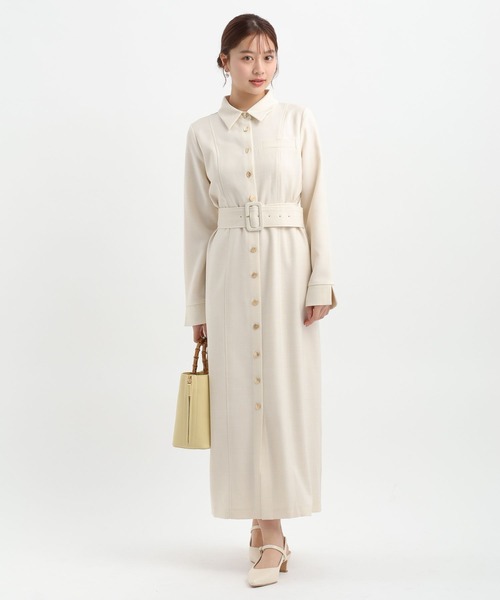 Andemiu(アンデミュウ)の「【WEB・ルミネ限定】キンボタンIラインワンピース657790(ワンピース・レディース・ライトブルー/ネイビー/オフホワイト・FREE)」の5枚目の写真