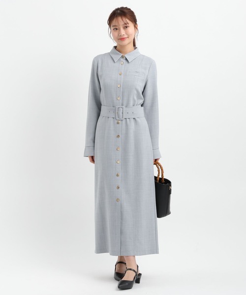 Andemiu(アンデミュウ)の「【WEB・ルミネ限定】キンボタンIラインワンピース657790(ワンピース・レディース・ライトブルー/ネイビー/オフホワイト・FREE)」の6枚目の写真