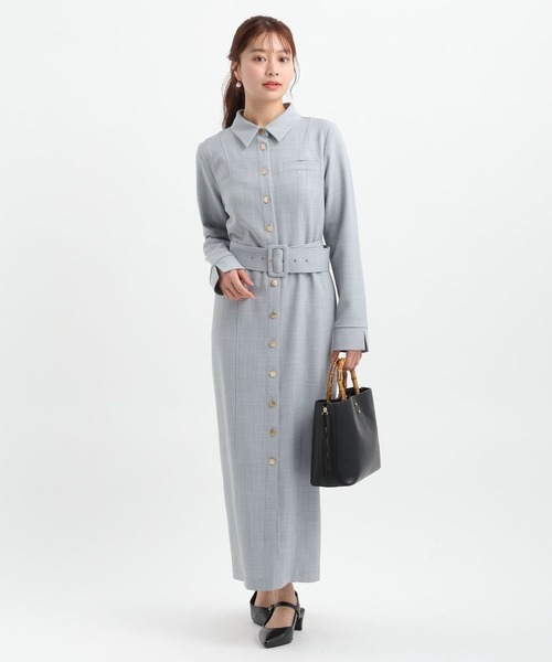 Andemiu(アンデミュウ)の「【WEB・ルミネ限定】キンボタンIラインワンピース657790(ワンピース・レディース・ライトブルー/ネイビー/オフホワイト・FREE)」の7枚目の写真