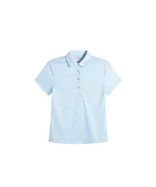 J.LINDEBERG（ジェイリンドバーグ）の「【J.LINDEBERG/GOLF】 半袖ポロシャツ プリント柄 Caitlyn Polo（ポロシャツ・レディース・ネイビー/ホワイト/ブルー・40/36/38）」の3枚目の写真