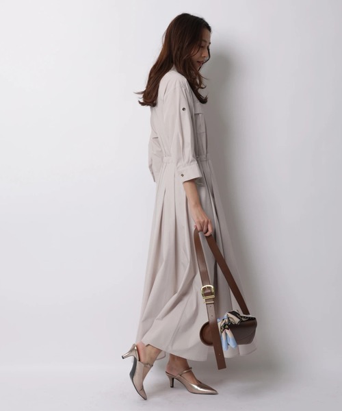 JUSGLITTY（ジャスグリッティー）の「ワークシャツワンピース（ワンピース・レディース・ピンクベージュ・2/1/0）」の4枚目の写真