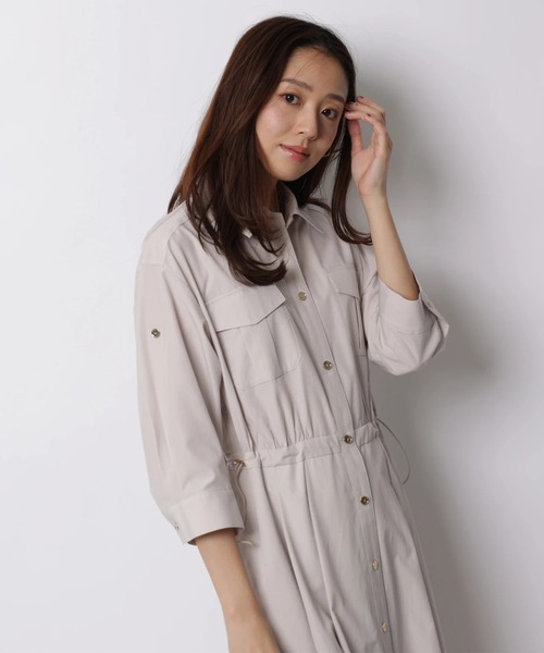 JUSGLITTY（ジャスグリッティー）の「ワークシャツワンピース（ワンピース・レディース・ピンクベージュ・2/1/0）」の7枚目の写真