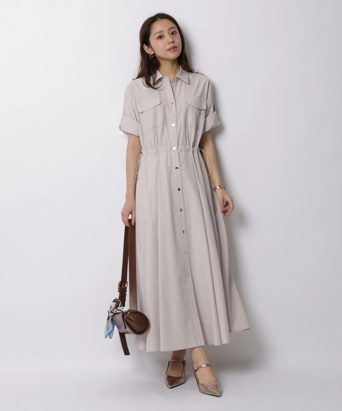 JUSGLITTY（ジャスグリッティー）の「ワークシャツワンピース（ワンピース・レディース・ピンクベージュ・2/1/0）」の9枚目の写真