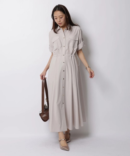 JUSGLITTY（ジャスグリッティー）の「ワークシャツワンピース（ワンピース・レディース・ピンクベージュ・2/1/0）」の10枚目の写真