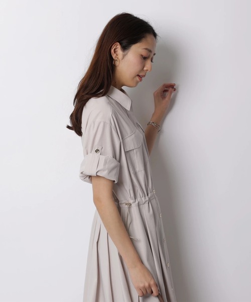 JUSGLITTY（ジャスグリッティー）の「ワークシャツワンピース（ワンピース・レディース・ピンクベージュ・2/1/0）」の14枚目の写真