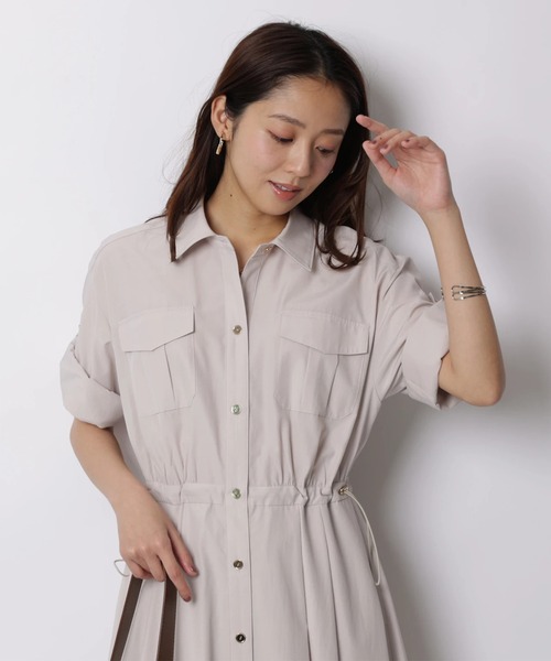 JUSGLITTY（ジャスグリッティー）の「ワークシャツワンピース（ワンピース・レディース・ピンクベージュ・2/1/0）」の15枚目の写真