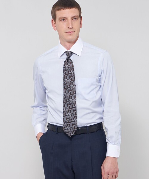 MACKINTOSH LONDON(マッキントッシュ ロンドン)の「ブロードクレリックドレスシャツ(シャツ/ブラウス・メンズ・ブルー系その他2・40/41/39)」の1枚目の写真