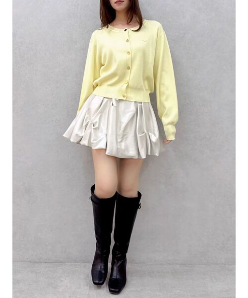 dazzlin(ダズリン)の「バルーンミニスカート(スカート・レディース・アイボリー/オフホワイト/ブラウン・MEDIUM/SMALL)」の8枚目の写真