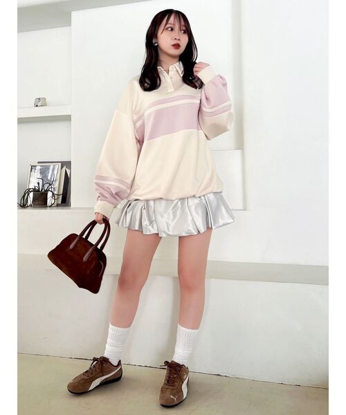 dazzlin(ダズリン)の「バルーンミニスカート(スカート・レディース・アイボリー/オフホワイト/ブラウン・MEDIUM/SMALL)」の14枚目の写真