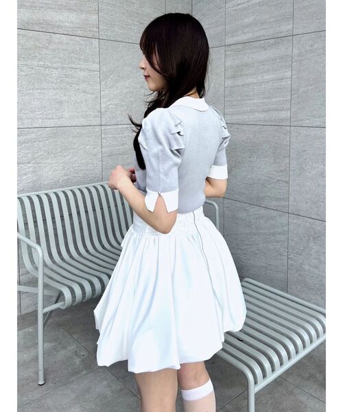 dazzlin（ダズリン）の「バルーンミニスカート（スカート・レディース・アイボリー/オフホワイト/ブラウン/その他1/グレー・MEDIUM/SMALL）」の7枚目の写真