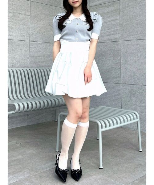 dazzlin（ダズリン）の「バルーンミニスカート（スカート・レディース・アイボリー/オフホワイト/ブラウン/その他1/グレー・MEDIUM/SMALL）」の10枚目の写真