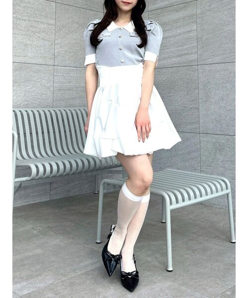 dazzlin（ダズリン）の「バルーンミニスカート（スカート・レディース・アイボリー/オフホワイト/ブラウン/その他1/グレー・MEDIUM/SMALL）」の11枚目の写真