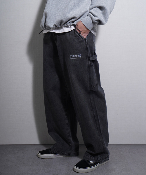 セール】THRASHER デニム＆カツラギ ペインターパンツ（デニムパンツ
