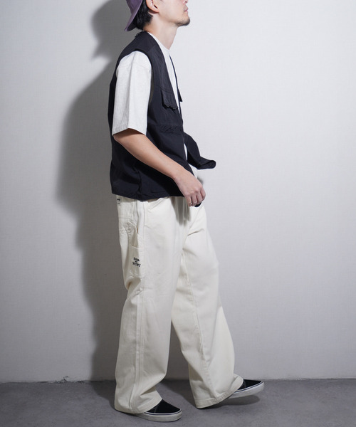 ZIP FIVE（ジップファイブ）の「THRASHER デニム＆カツラギ ペインターパンツ（デニムパンツ・メンズ・ベージュ/ワンウォッシュ/オフホワイト/ブラック・SMALL/MEDIUM/LARGE/X-LARGE）」の17枚目の写真