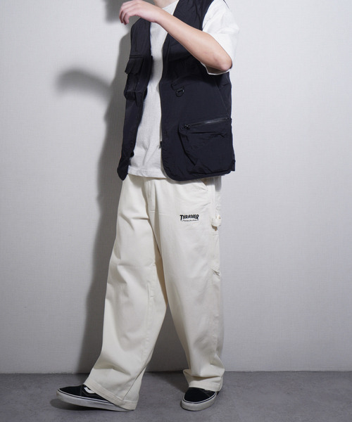 ZIP FIVE（ジップファイブ）の「THRASHER デニム＆カツラギ ペインターパンツ（デニムパンツ・メンズ・ベージュ/ワンウォッシュ/オフホワイト/ブラック・SMALL/MEDIUM/LARGE/X-LARGE）」の19枚目の写真