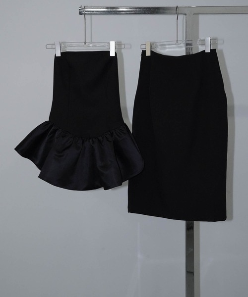 chuclla（チュクラ）の「ペプラムベアセットアップ chw26s114（ワンピース・レディース・ブラック・S/M/L）」の11枚目の写真