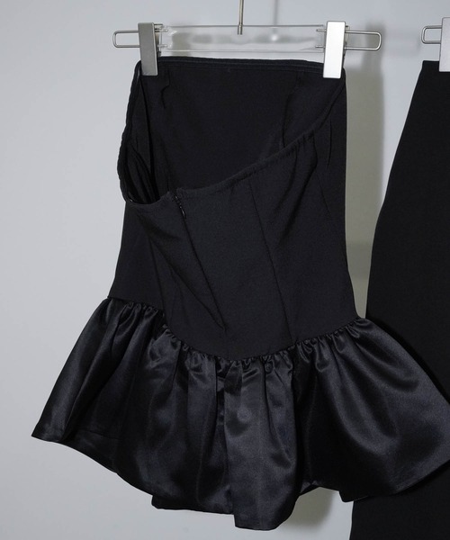 chuclla（チュクラ）の「ペプラムベアセットアップ chw26s114（ワンピース・レディース・ブラック・S/M/L）」の12枚目の写真
