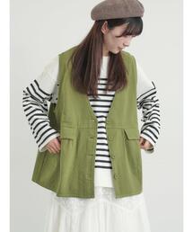 Samansa Mos2 | Vネックオーバーベスト(ベスト)