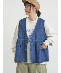 Samansa Mos2（サマンサ モスモス）の「Vネックオーバーベスト（ベスト）」