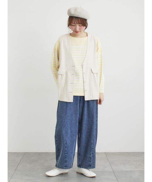 Samansa Mos2(サマンサ モスモス)の「Vネックオーバーベスト(ベスト・レディース・カーキ/キナリ/ブルー・F)」の19枚目の写真