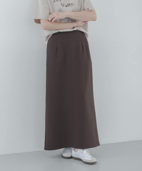 URBAN RESEARCH Sonny Label(アーバンリサーチサニーレーベル)の「Iラインダブルクロススカート(スカート・レディース・ブラック/ブラウン・36/38)」の2枚目の写真