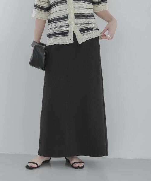 URBAN RESEARCH Sonny Label(アーバンリサーチサニーレーベル)の「Iラインダブルクロススカート(スカート・レディース・ブラック/ブラウン・36/38)」の1枚目の写真