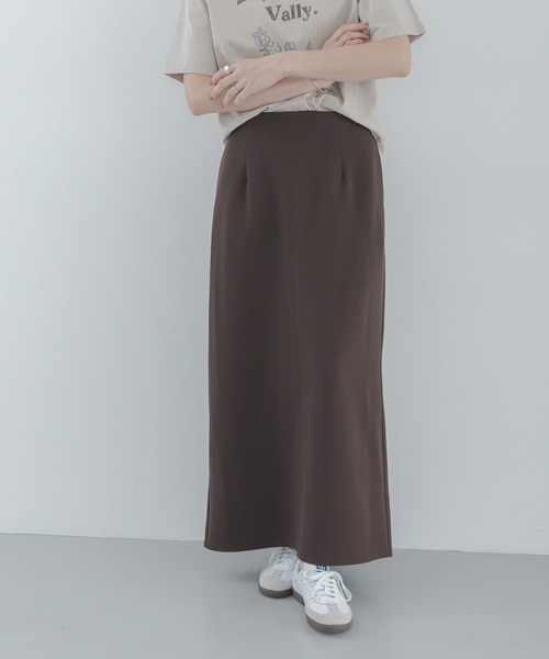 URBAN RESEARCH Sonny Label(アーバンリサーチサニーレーベル)の「Iラインダブルクロススカート(スカート・レディース・ブラック/ブラウン・36/38)」の1枚目の写真