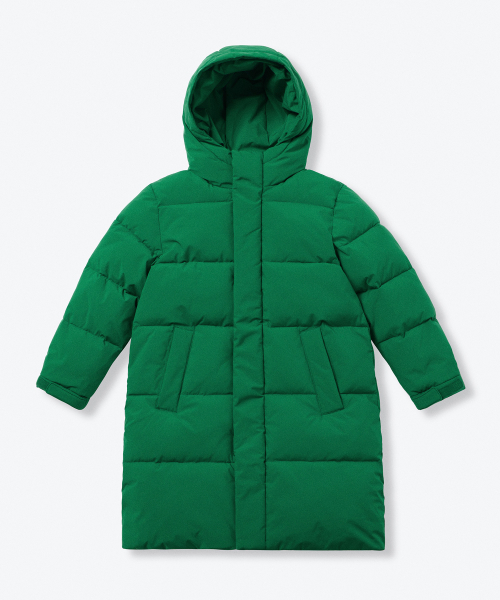 MUSINSA STANDARD KIDS（ムシンサスタンダードキッズ）の「デイリープファー ロングダウンパーカー [アイリッシュグリーン]（ブルゾン・レディース・その他・150/140/130/110/100/120）」の5枚目の写真