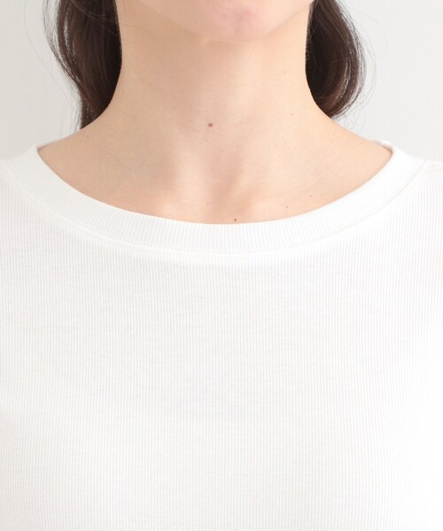 SHOO・LA・RUE(シューラルー)の「ベーシック テレコクルーネックインナー(Tシャツ/カットソー・レディース・ブラック/ホワイト・04/01/02/03)」の14枚目の写真