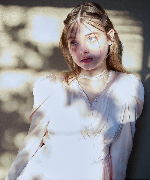 etre loin(エトルワン)の「Tulip embroidered dress(ドレス・レディース・ブラック/ホワイト/ピンクベージュ・M)」の14枚目の写真