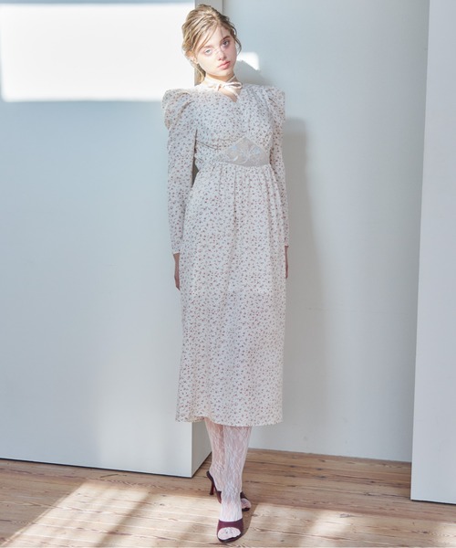 etre loin(エトルワン)の「Tulip embroidered dress(ドレス・レディース・ブラック/ホワイト/ピンクベージュ・M)」の21枚目の写真