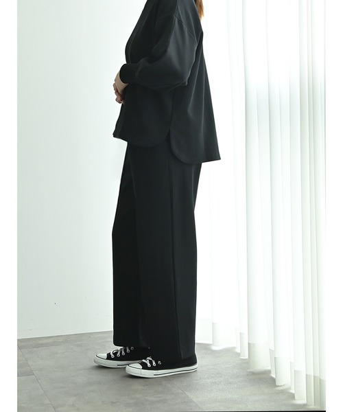 Brown&Street(ブラウンアンドストリート)の「センターシームポンチパンツ(スウェットパンツ・レディース・ブラック/ヘザーグレー・FREE)」の19枚目の写真