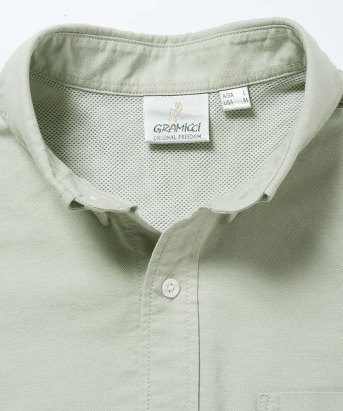 Gramicci(グラミチ)の「CLASSIC OXFORD COOLMAX SHIRT / クラシックオックスフォードクールマックスシャツ Gramicci グラミチ(シャツ/ブラウス・メンズ・ホワイト/ライム・S/M/L/XXL/XL)」の11枚目の写真