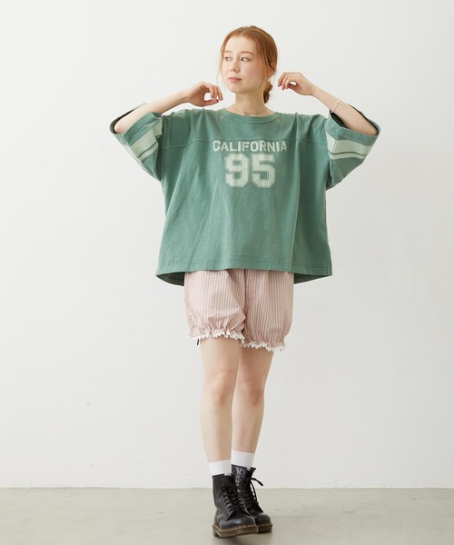 MILKFED.(ミルクフェド)の「95 FOOTBALL TEE(Tシャツ/カットソー・レディース・オレンジ/ネイビー/グリーン・ONE SIZE)」の17枚目の写真