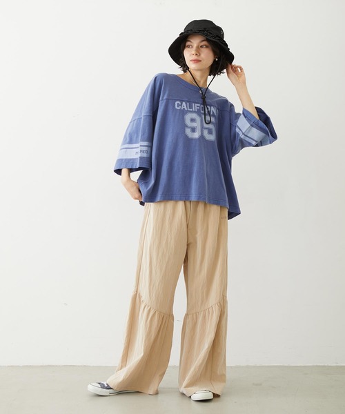 MILKFED.(ミルクフェド)の「95 FOOTBALL TEE(Tシャツ/カットソー・レディース・オレンジ/ネイビー/グリーン・ONE SIZE)」の20枚目の写真