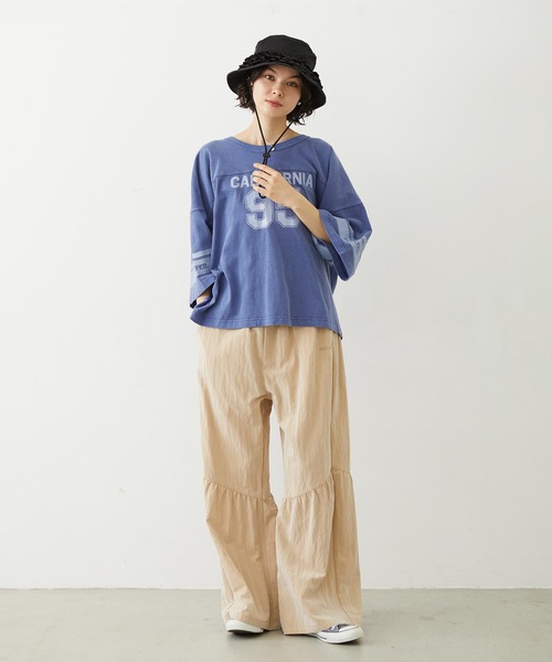 MILKFED.(ミルクフェド)の「95 FOOTBALL TEE(Tシャツ/カットソー・レディース・オレンジ/ネイビー/グリーン・ONE SIZE)」の21枚目の写真