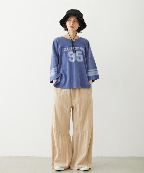 MILKFED.(ミルクフェド)の「95 FOOTBALL TEE(Tシャツ/カットソー・レディース・オレンジ/ネイビー/グリーン・ONE SIZE)」の22枚目の写真
