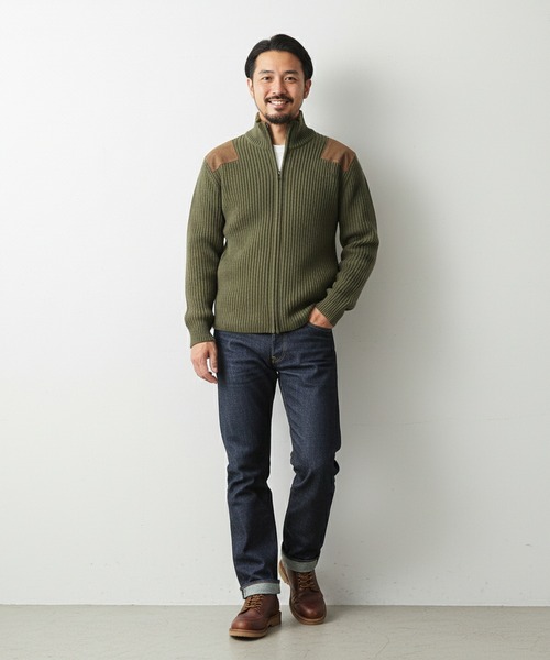 BACKYARD FAMILY(バックヤードファミリー)の「HOUSTON 2510 COMMAND ZIP SWEATER(ニット/セーター・メンズ・ブラック/チャコールグレー/ネイビー・XL/M/L)」の9枚目の写真