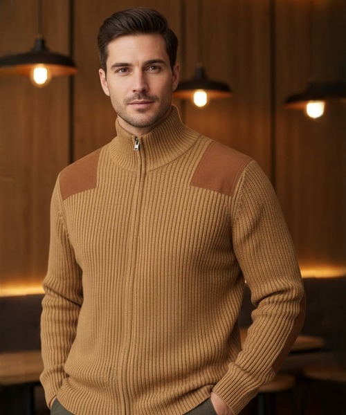 BACKYARD FAMILY(バックヤードファミリー)の「HOUSTON 2510 COMMAND ZIP SWEATER(ニット/セーター・メンズ・ブラック/チャコールグレー/ネイビー・XL/M/L)」の14枚目の写真
