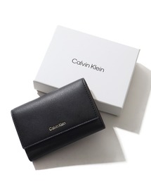 Calvin Klein（カルバン・クライン）の「【Calvin Klein/カルバンクライン】FOIL LOGO TRIFOLD W/ ZIP POCKET / ワンポイント フォイルロゴ 三つ折り ウォレット（財布）」