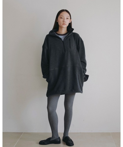 anuke（アンヌーク）の「Fleece 2way Onepiece（ワンピース・レディース・オートミール/チャコールグレー・38inch/36inch）」の12枚目の写真