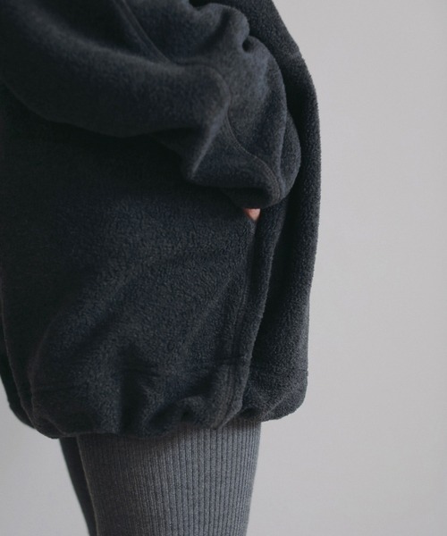 anuke（アンヌーク）の「Fleece 2way Onepiece（ワンピース・レディース・オートミール/チャコールグレー・38inch/36inch）」の7枚目の写真