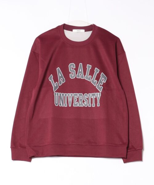 NOWLE（ノウル）の「【NOWLE】LA SALLE UNIVERSITY アーチロゴ カレッジプリント クルーネック スウェット（スウェット・メンズ・ワインレッド/ブラック・MEDIUM/X-LARGE/SMALL/LARGE）」の21枚目の写真