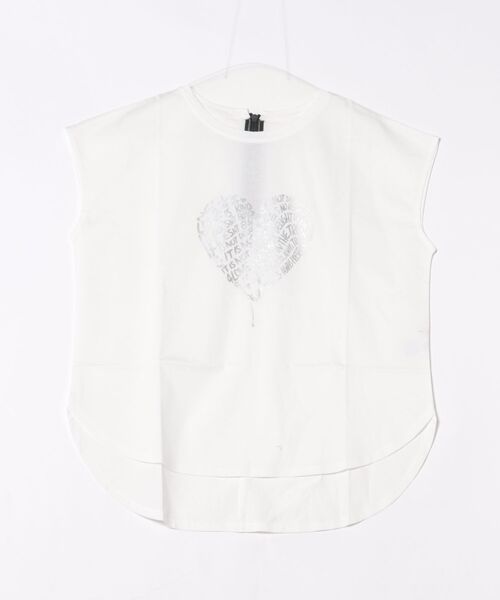 Jines（ジネス）の「ハートロゴTシャツ（Tシャツ/カットソー・レディース・チャコールグレー/ホワイト・38）」の19枚目の写真