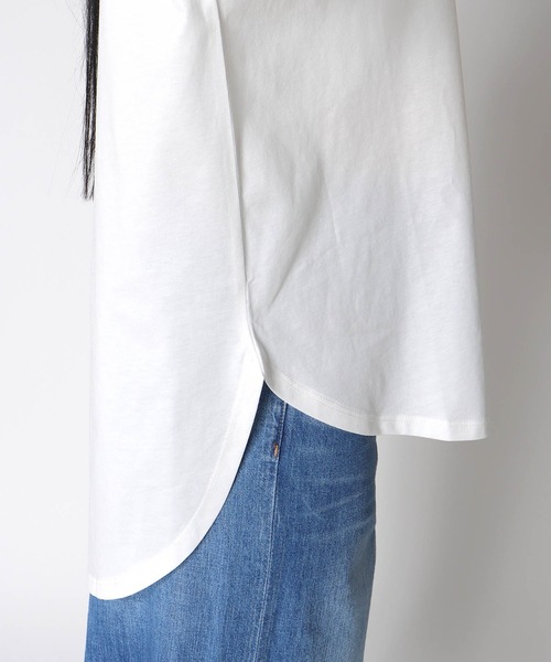 Jines（ジネス）の「ハートロゴTシャツ（Tシャツ/カットソー・レディース・チャコールグレー/ホワイト・38）」の13枚目の写真