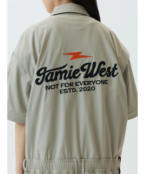 JAMIE WEST（ジェイミーウエスト）の「ディタッチャブルスリーブレトロレタリングジャンプスーツ（グレー）（つなぎ/オールインワン・レディース・その他・MEDIUM/LARGE/X-LARGE）」の6枚目の写真
