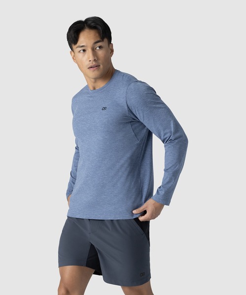 OUTDOOR RESEARCH(アウトドアリサーチ)の「OUTDOOR RESEARCH/アウトドアリサーチ ActiveIce Spectrum Sun Long Sleeve Tee(Tシャツ/カットソー・メンズ・グレー/ブルー・LARGE/MEDIUM)」の5枚目の写真